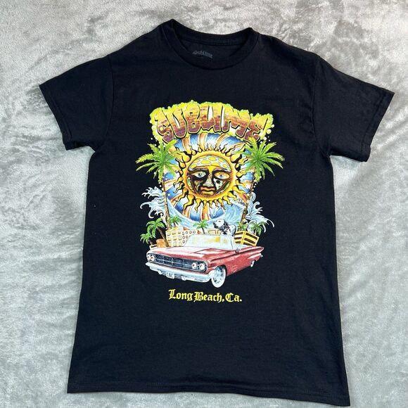 SUBLIME Shirt Men’s Small Black LBC Skater Punk Long Beach California Cotton - Picture 2 of 6
